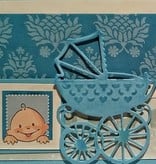 Marianne Design Perfuração e molde de estampagem: carrinho de bebé