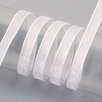 Organza orillo de la cinta, 6 mm, blanca