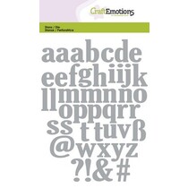 Punching and embossing template: lowercase