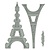 Spellbinders und Rayher Troquelado y estampado en relieve plantilla: Shapeabilities GLD 010 Le Tour Eiffel