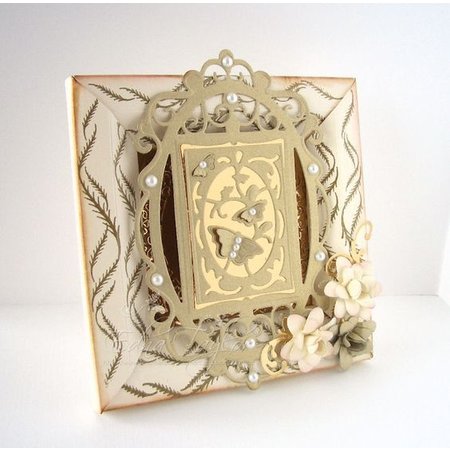 TONIC NYHED: stansning og prægning skabeloner souvenir Royal Frame & Butterfly Indsæt Set