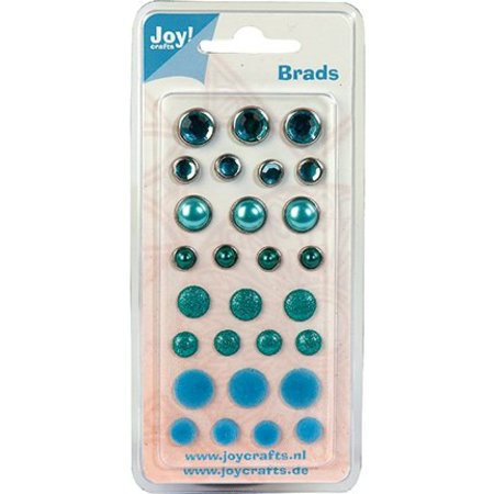 Joy!Crafts und JM Creation Brads, blauwe tinten