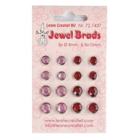 Joy!Crafts und JM Creation Jewels Brads, Bordeaux / Hellrosa