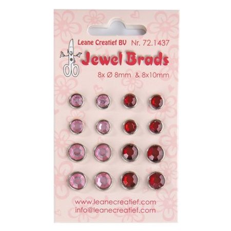 Joy!Crafts und JM Creation Jewels Brads, Bordeaux / Light Pink