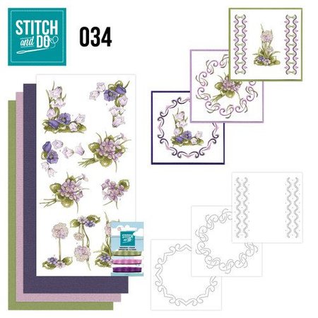 Komplett Sets / Kits Stitch e Thu 34, Flores do campo
