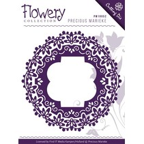 Punching and embossing template: Fleur-de-lis frame