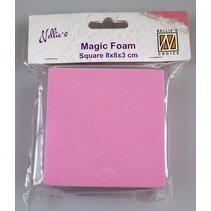 La magia de la espuma, un rectángulo de 8 x 8 x 3 cm