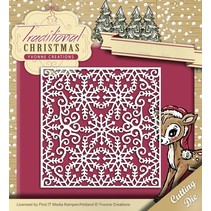 Punching and embossing template: Snowflake frame