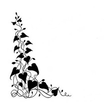 Transparent stempel: vedbend plante