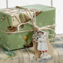 24 Angelo, di legno, 6 diversi