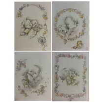 Bakgrunn bow + enkeltark, Tema: Baby