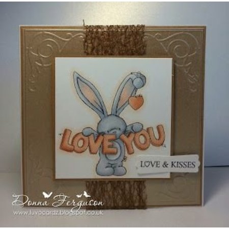 Crafters Company: BeBunni Stempel carimbo de borracha, BeBunni tópico: Eu te amo