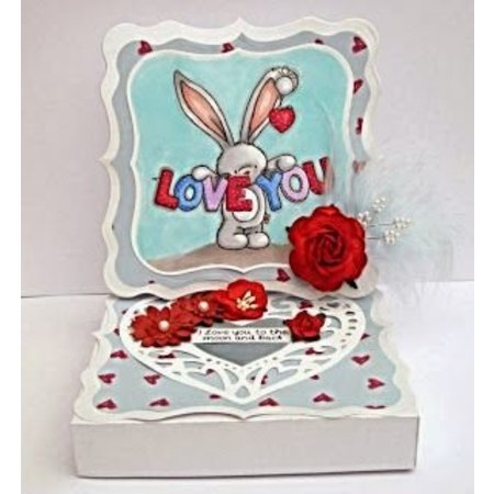 Crafters Company: BeBunni Stempel carimbo de borracha, BeBunni tópico: Eu te amo