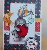 Crafters Company: BeBunni Stempel Rubber zegel, BeBunni Thema: Love