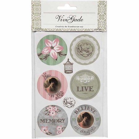 Embellishments / Verzierungen Self-adhesive Sticker Scene with a matte finish - Vivi Gade Design