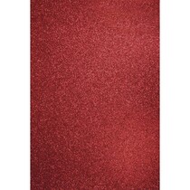 A4 Bastelkarton: Glitter kardinalrot