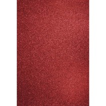 A4 håndværk karton: Glitter kardinal rød