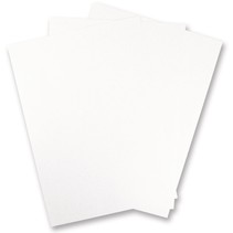 10 feuilles de carton métallisé, blanc