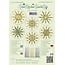 Sticker Star sticker stamp set green, 1 transparent Stempel, 3 Stern Sticker, 4xA5 Stempel Papier, 6 Vorlagen und Anleitung