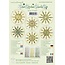 Sticker Star stickers green stamp set, 1 transparent stamp, 3 Star Stickers, 4xA5 stamp paper, 6 templates and instructions