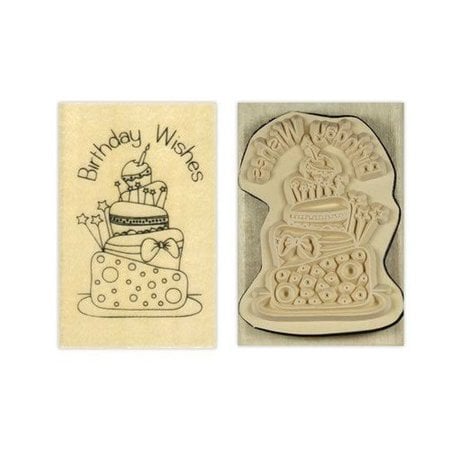 Stempel / Stamp: Holz / Wood Holze sello papermania, `s Anita, felicitaciones de cumpleaños