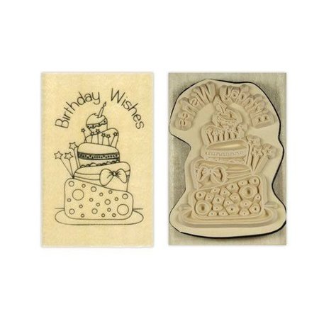 Stempel / Stamp: Holz / Wood Papermania, Anita `s Holze selo, desejos de aniversário