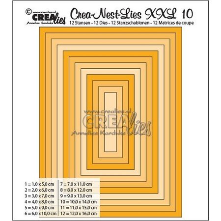 Crealies und CraftEmotions Crealies Crea Nido Lies XXL, rectángulos