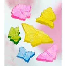 Seifengießform com seis borboletas, 5-12cm