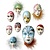 GIESSFORM / MOLDS ACCESOIRES Mold: Mini Jewelry Masks, 4-8cm, without decoration, 9 pcs, 130 g of material requirements.
