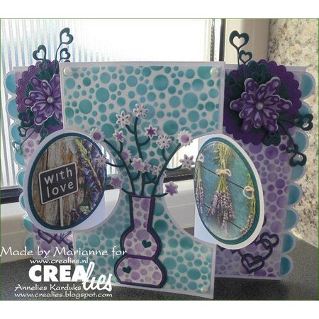 Crealies und CraftEmotions Crealies crear una tarjeta no. 21 de la tarjeta perforada