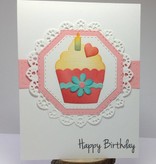 Elisabeth Craft Dies Punching and embossing template: Cupcakes