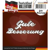 Punching and embossing templates: German Text: Get well soon