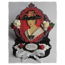 3D Libro A5, donne con il cappello