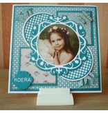 Nellie snellen Vintasia stamping and embossing stencil, round with grid