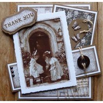 Decoupage folha A4, playtime vintage