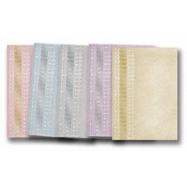 5 Bogen Deko-Karton "Spitzen", gold-laminiert in 5 Farbe!