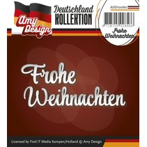 Punching and embossing templates: German text: Merry Christmas