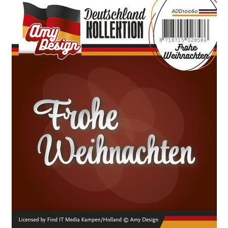 Amy Design Punching and embossing templates: German text: Merry Christmas