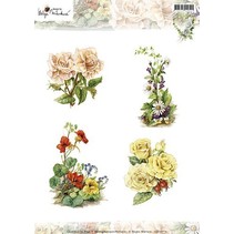 A4 Bilderbogen: hübsche Blumen