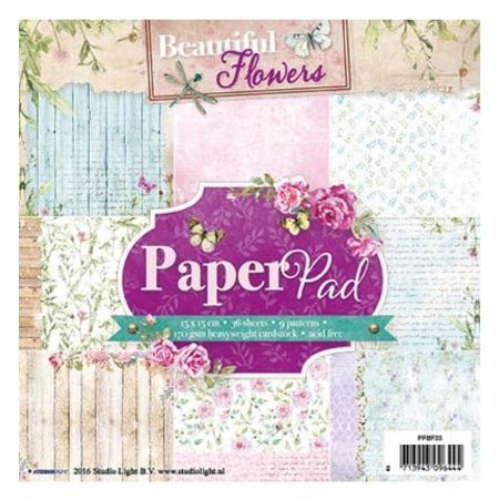 Studio Light Paper pad, Beautiful Flowers Theme