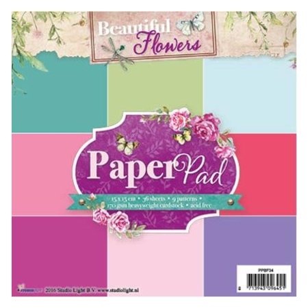 Studio Light Paper pad, Beautiful Flowers