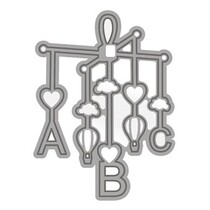 Ponsen en embossing sjabloon: Baby Mobiel