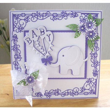 TONIC Ponsen en embossing sjabloon: Thema van de baby