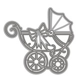 TONIC Punching and embossing template: stroller with ribbon