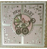 TONIC Punching and embossing template: stroller with ribbon