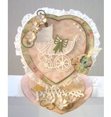 TONIC Punching and embossing template: stroller with ribbon