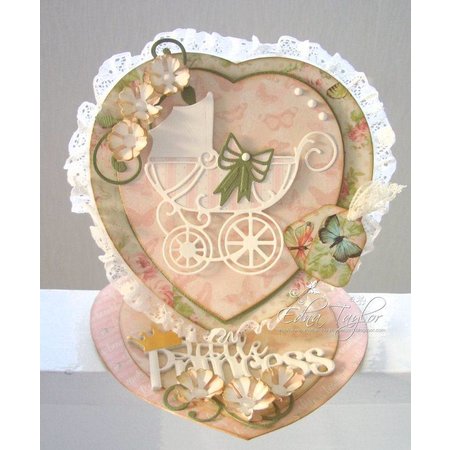 TONIC Punching and embossing template: stroller with ribbon