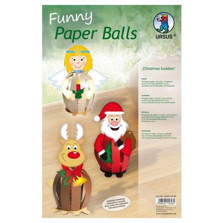 Exlusiv DeLuxe Bastelset 6 Christmas Paper Balls