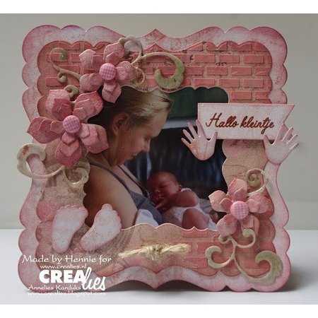 Crealies und CraftEmotions Punching and embossing template: baby, hands and feet