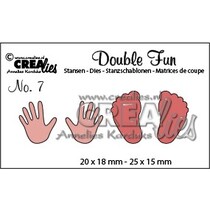 Punching and embossing template: baby, hands and feet